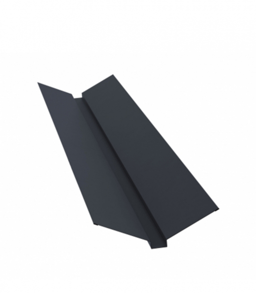 Ендова внешняя для металлочерепицы 115х30х115 мм 2 м Стальной Бархат/Rooftop Matte графитовый серый RAL 7024
